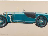 une image représentant un dessin d'une voiture bleue sur une feuille de papier