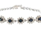 an image of a bracelet with blue and white stones