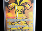 a picture of a pokemon card with a banana on it