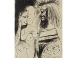 une image d'un dessin en noir et blanc d'une femme et d'un homme