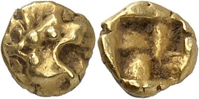 a gold coin with an image of a woman on it