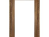a gold frame with a white background