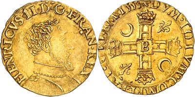 an image of a gold coin with a crown on it