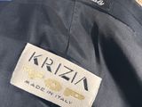 a close up of a label on a black jacket
