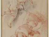 une image représentant deux bébés jouant avec un arrosoir