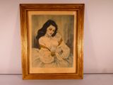 une image d'un tableau représentant une femme en robe blanche