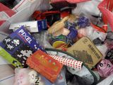 a bag full of items that are sitting on a table