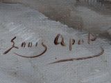 an image of a close up of a painting of a person on a surfboard