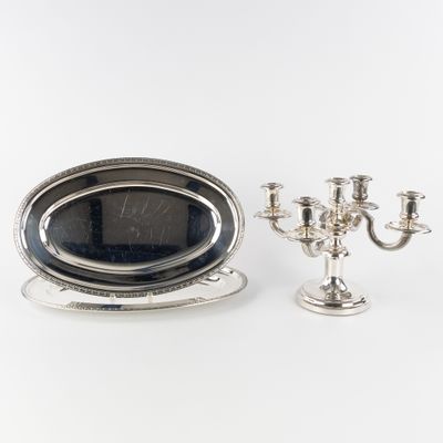 Christofle et Sivar - Delheid, un bougeoir à cinq branches e…