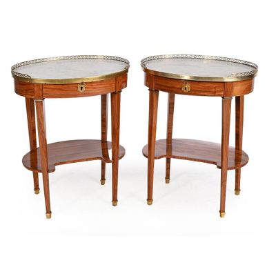 pair of french louis xvi style side tables