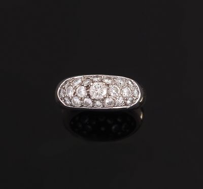 an art deco diamond three stone ring