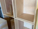 two shelves that have been built into each other