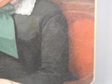 a painting of a man with a beard and a green tie