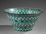 bowl in the shape of a bowl with a geometric design
