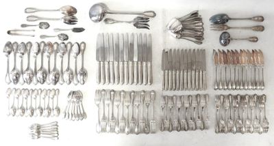 BOULENGER Ménagère en métal argenté modèle coquille comprena…