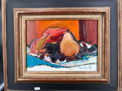 un tableau représentant une femme allongée sur un lit