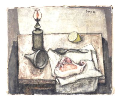 Jacques BLENY (1925-1960). Nature morte au citron et à l'ent… - Photo 1