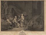 an image of a painting of a family in a bedroom