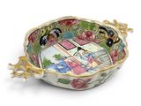 a bowl with a picture of a woman and a man on it