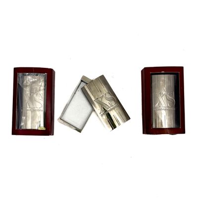 PACO RABANNE 3 portes préservatifs en métal argenté, inscrip…