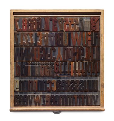 an old type of wood type printing with a wooden frame
