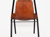 an image of a brown leather chair against a white background