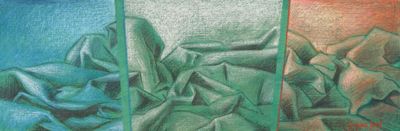 Jacques JOOS (1945-2021), "Triptyque aux drapés", 1994, tech…