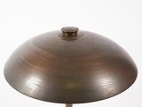 a lamp that is on top of a table
