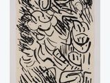 a black and white drawing of a group of people