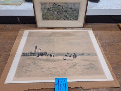 a picture of a picture of people on the beach