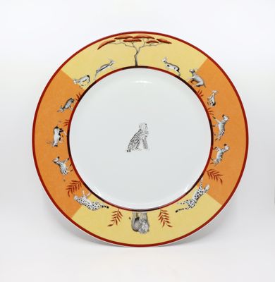 a plate with a picture of a bird on it