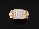 une bague en or et diamants