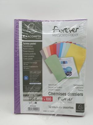 le paquet de papiers de différentes couleurs se trouve dans un sac en plastique