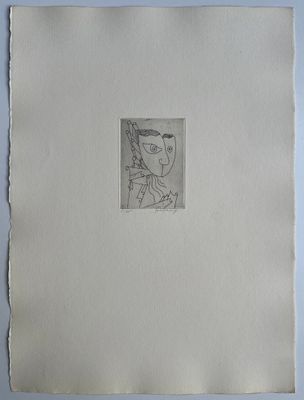 a drawing of a bird on a piece of paper with a pencil
