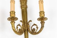 Paire d’appliques murales, en bronze doré, style Louis XVI, … (photo 4)
