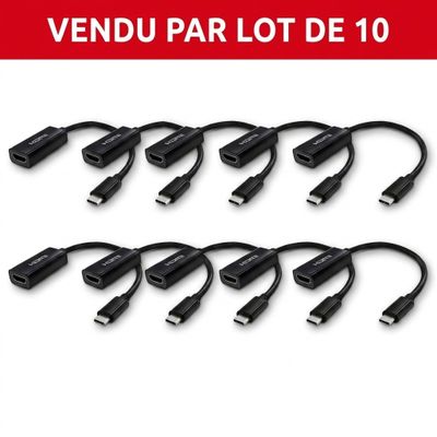 vendu par lot de 10 câbles USB vers HDMI