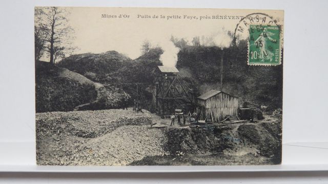 Bénévent-l’Abbaye : Mines d’Or. Puits de la Petite-Faye. TBE.