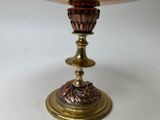 a lamp that is on top of a table