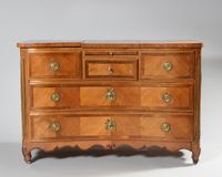 Commode coiffeuse en placage et marqueterie de filets ouvran…