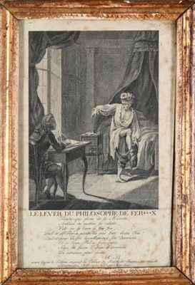 un dessin représentant un homme assis à un bureau devant une fenêtre