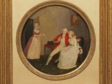 une image représentant un tableau où l'on voit un homme et une femme assis à une table