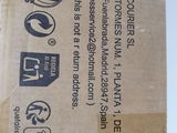 a cardboard box with a label on it that says