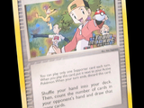 une image représentant une carte Pokémon sur laquelle figure un homme tenant une batte de baseball