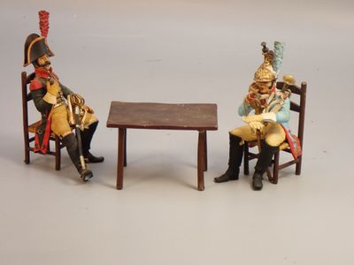 Figurines d'artistes - Empire, 90 mm, Dragons attablés, sur …