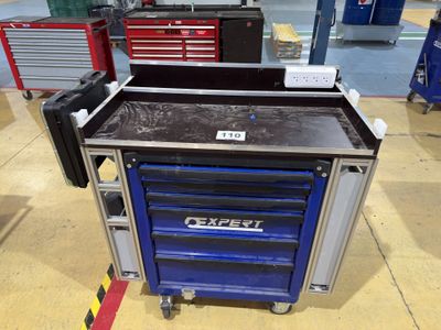 an image of a tool cart in a garage