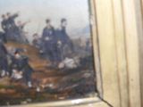 a picture of a painting of a group of men on a hill
