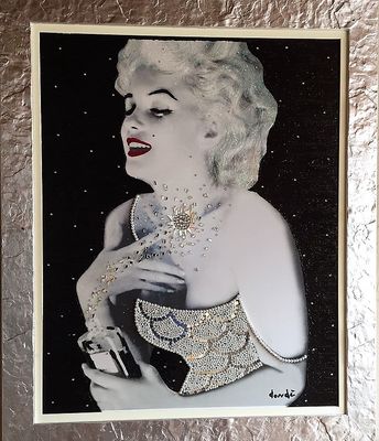 painting of a woman holding a cigarette in her right hand and a cigarette in her other hand