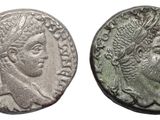 four different types of coins are shown on a white background