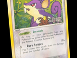 une carte Pokémon sur laquelle figure l'image d'un Ratta