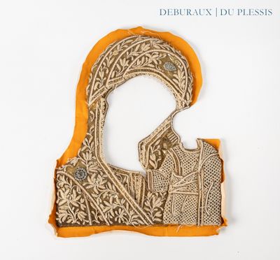 an image of a piece of cloth with a woman ' s face on it